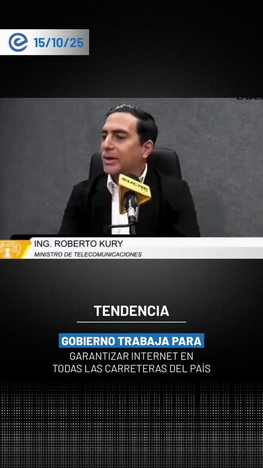 Gobierno busca garantizar conectividad en carreteras de Ecuador