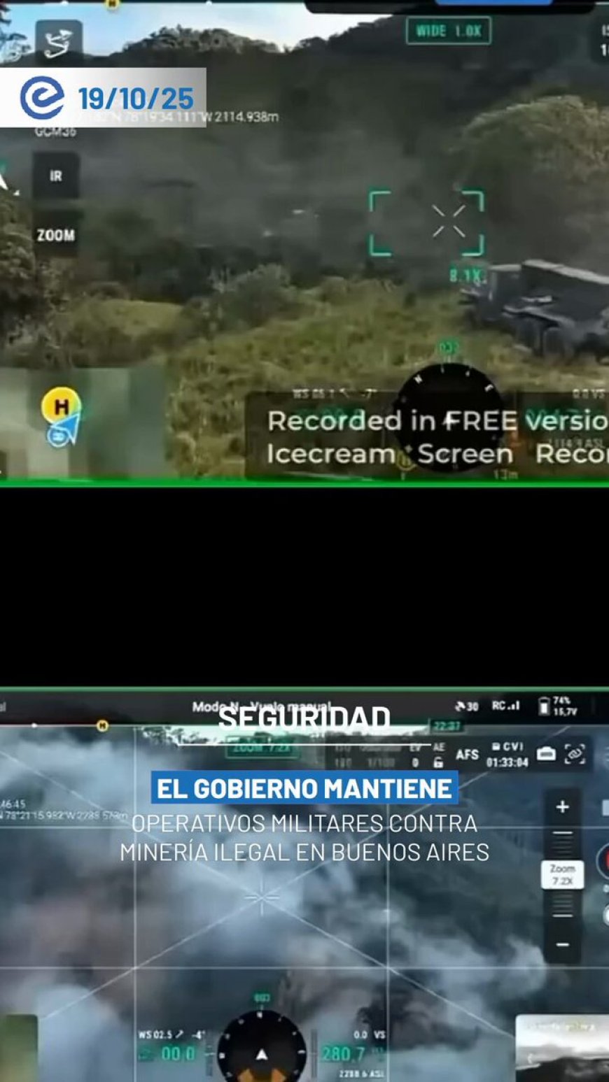 Daniel Noboa reafirma lucha contra minería ilegal tras operativo en Imbabura