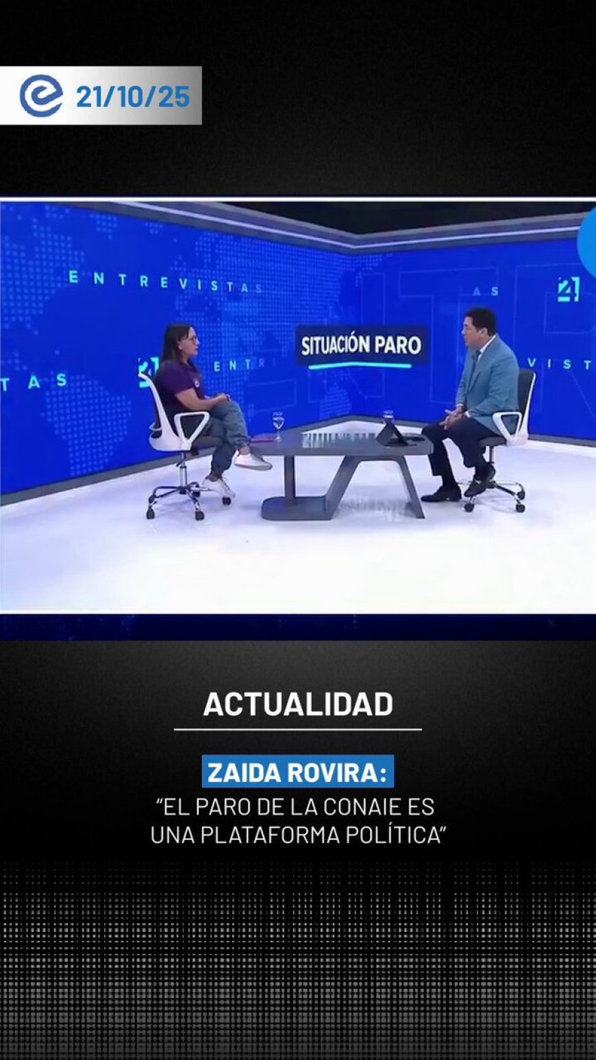Ministra de Gobierno critica paro de la CONAIE: Lo califica como plataforma política