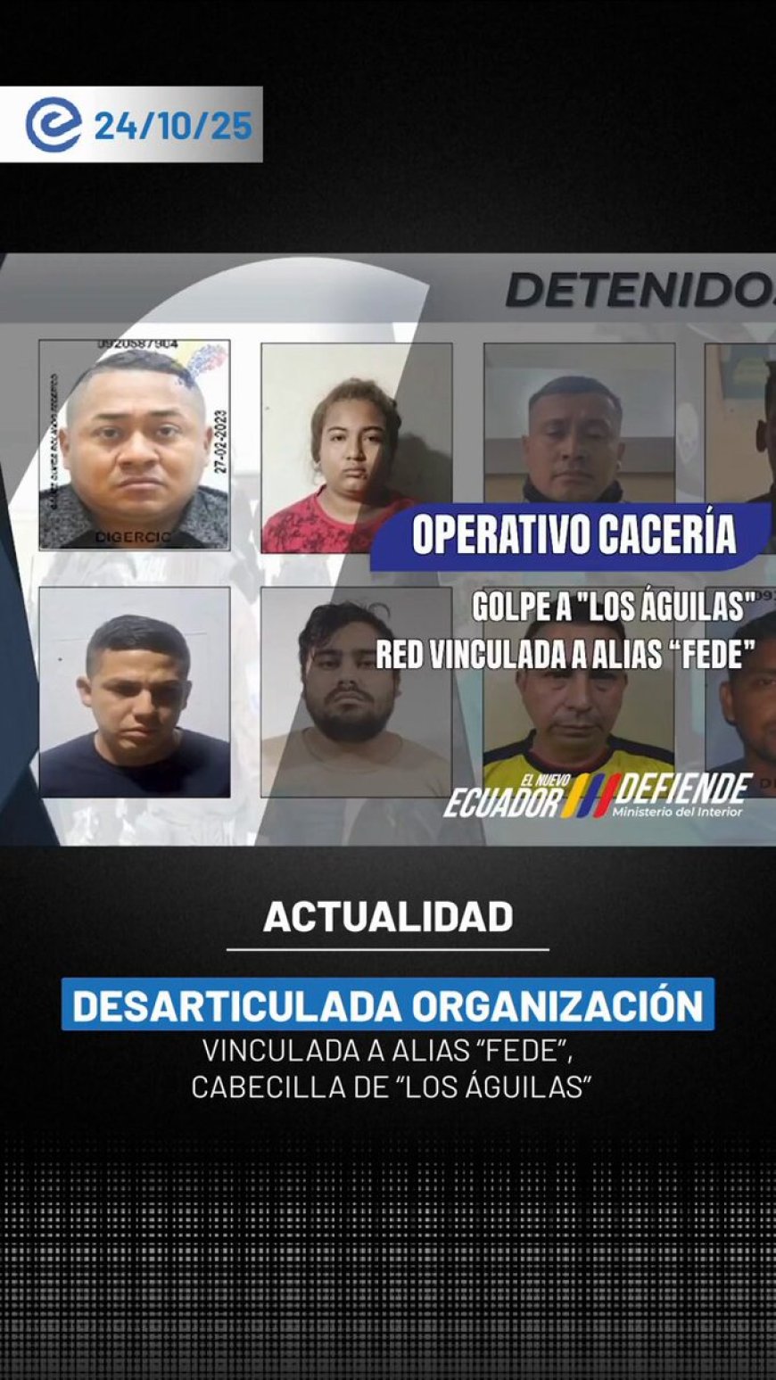Golpe al crimen organizado en Ecuador: Desarticulan banda liderada por alias 'Fede'