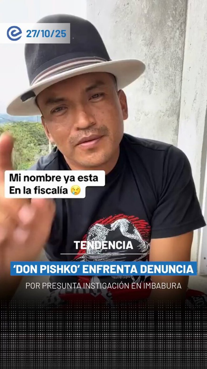 Don Pishko enfrenta denuncia en la Fiscalía por instigación durante movilizaciones en Imbabura