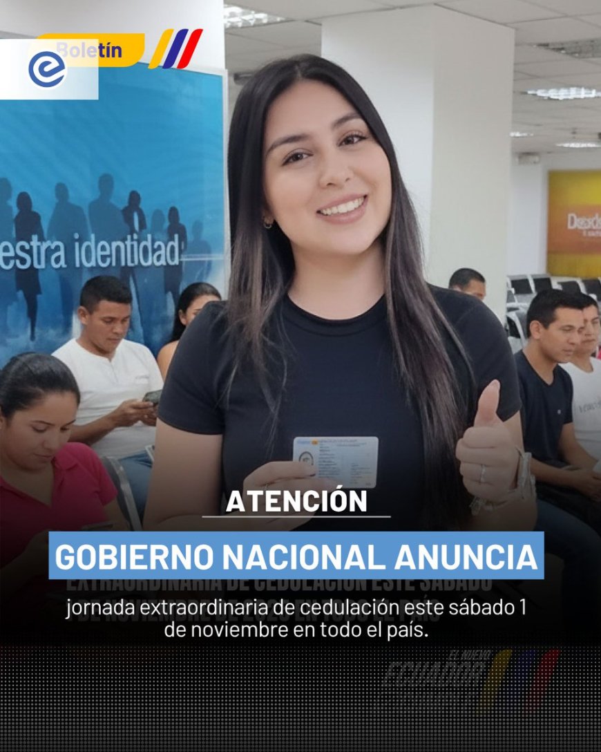 Registro Civil atenderá el 1 de noviembre para facilitar cédulas antes de elecciones