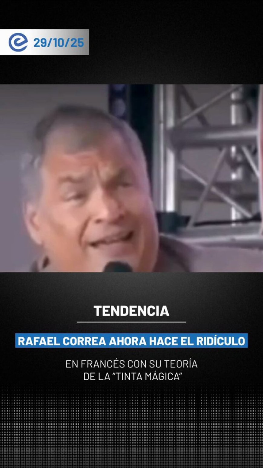 Rafael Correa denuncia supuesto fraude electoral en Ecuador con video en francés