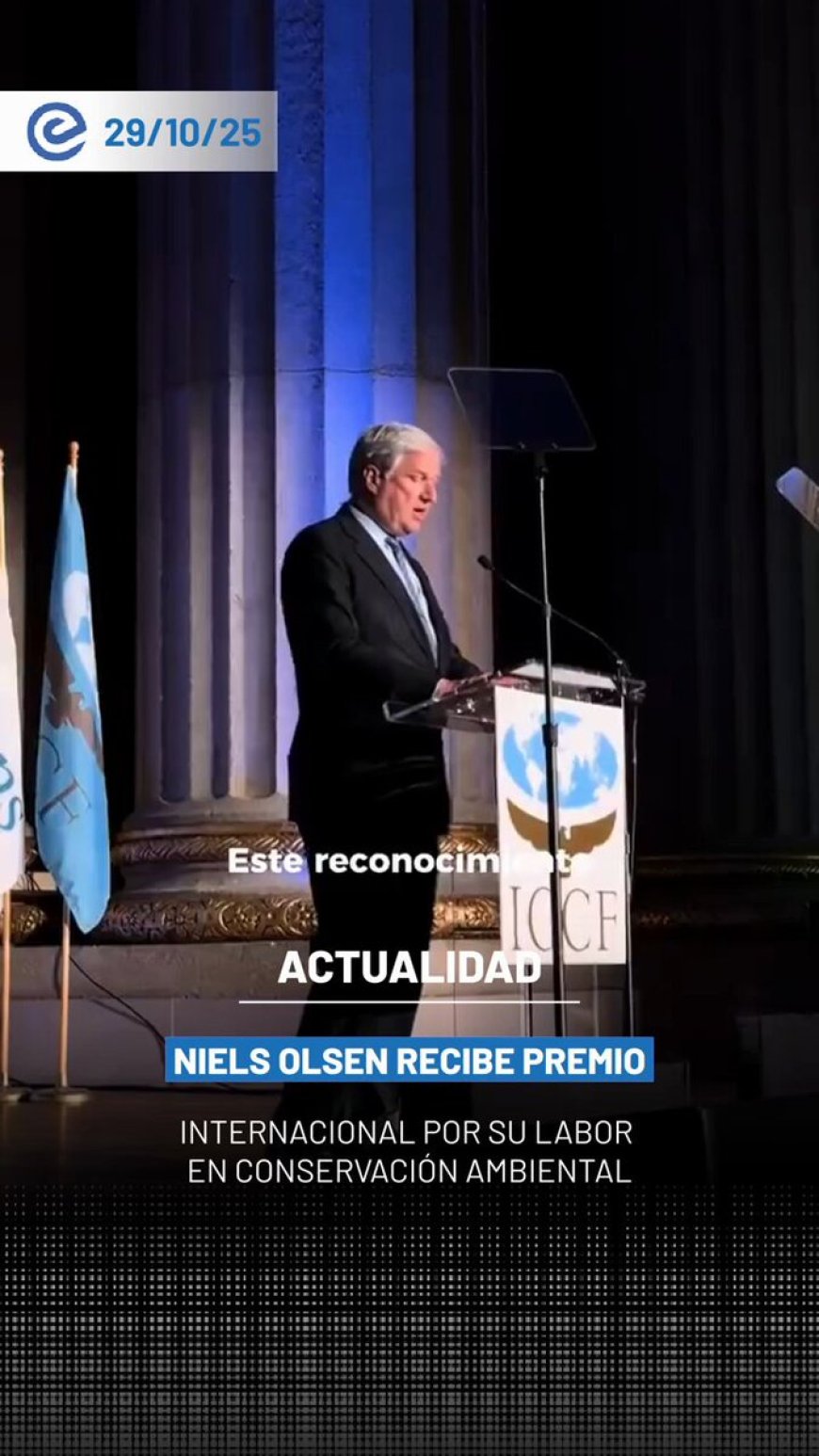 Niels Olsen recibe el Teddy Roosevelt International Conservation Award