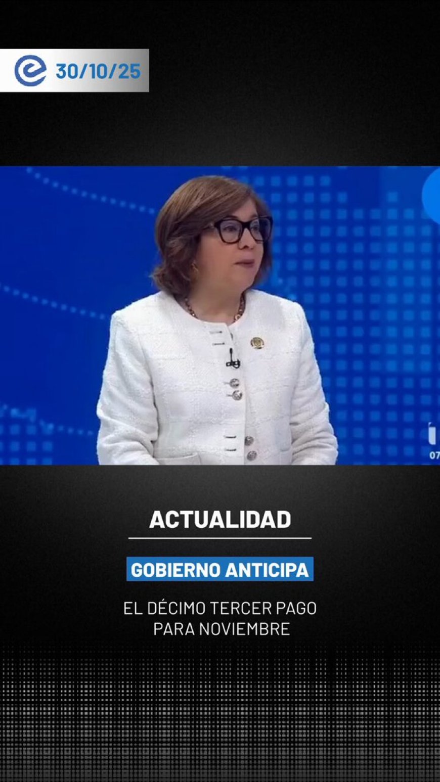 Ministra de Trabajo anuncia pago del décimo tercer sueldo en noviembre