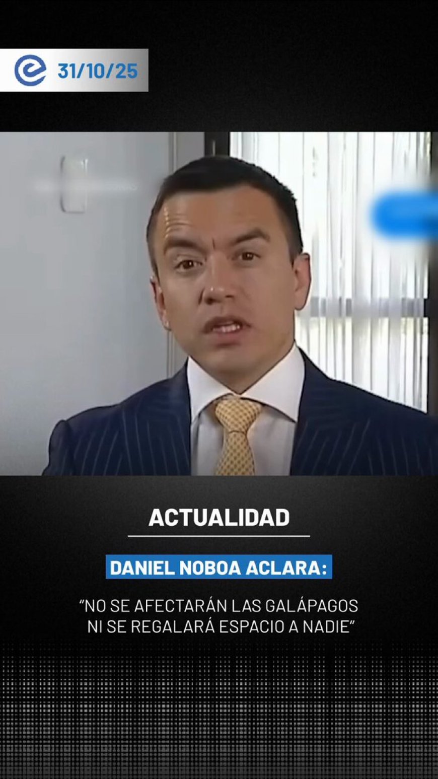 Noboa descarta base extranjera en Baltra y prioriza Manta y Salinas