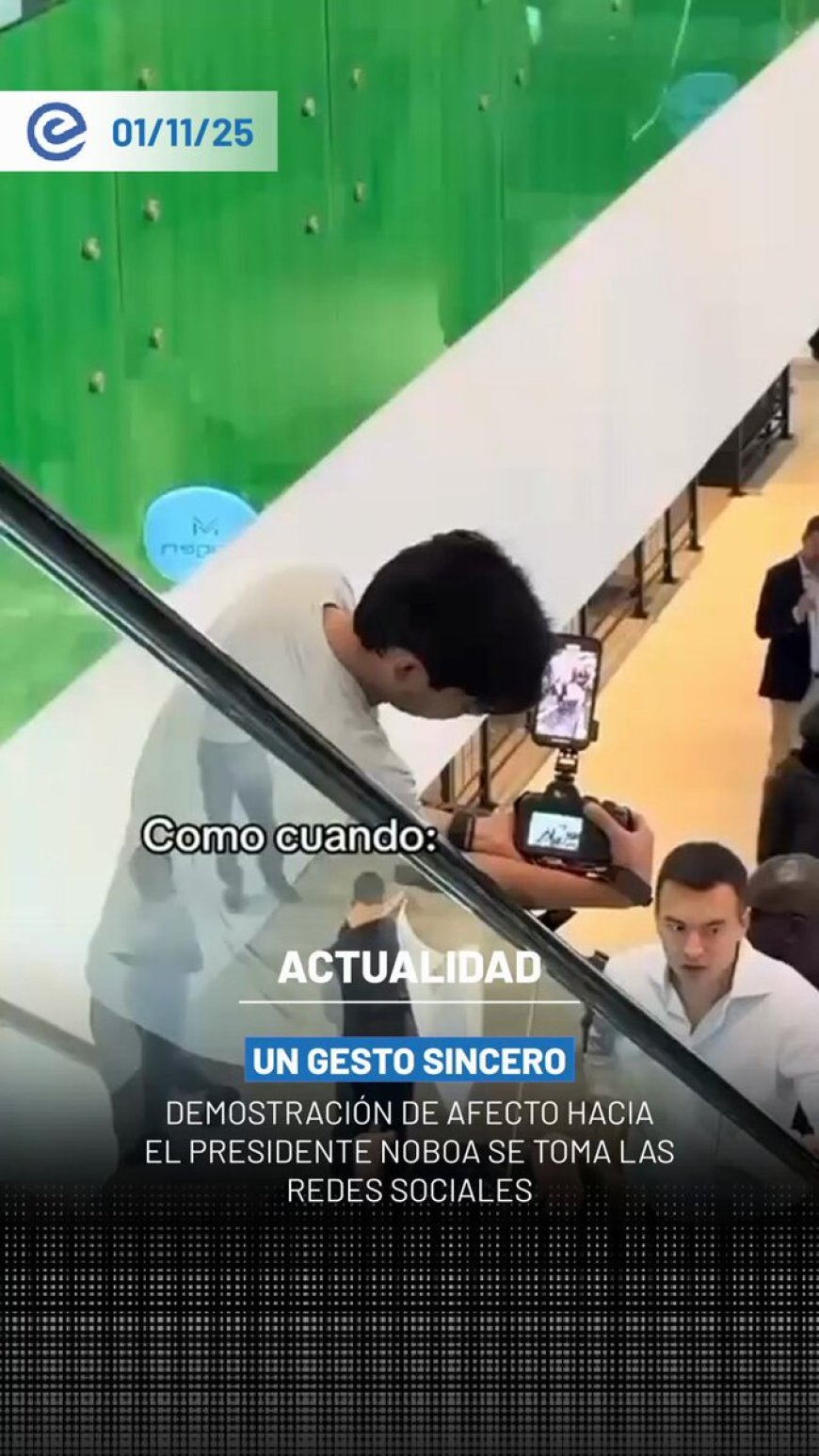 Video viral: Ciudadana expresa su admiración por el Presidente Daniel Noboa