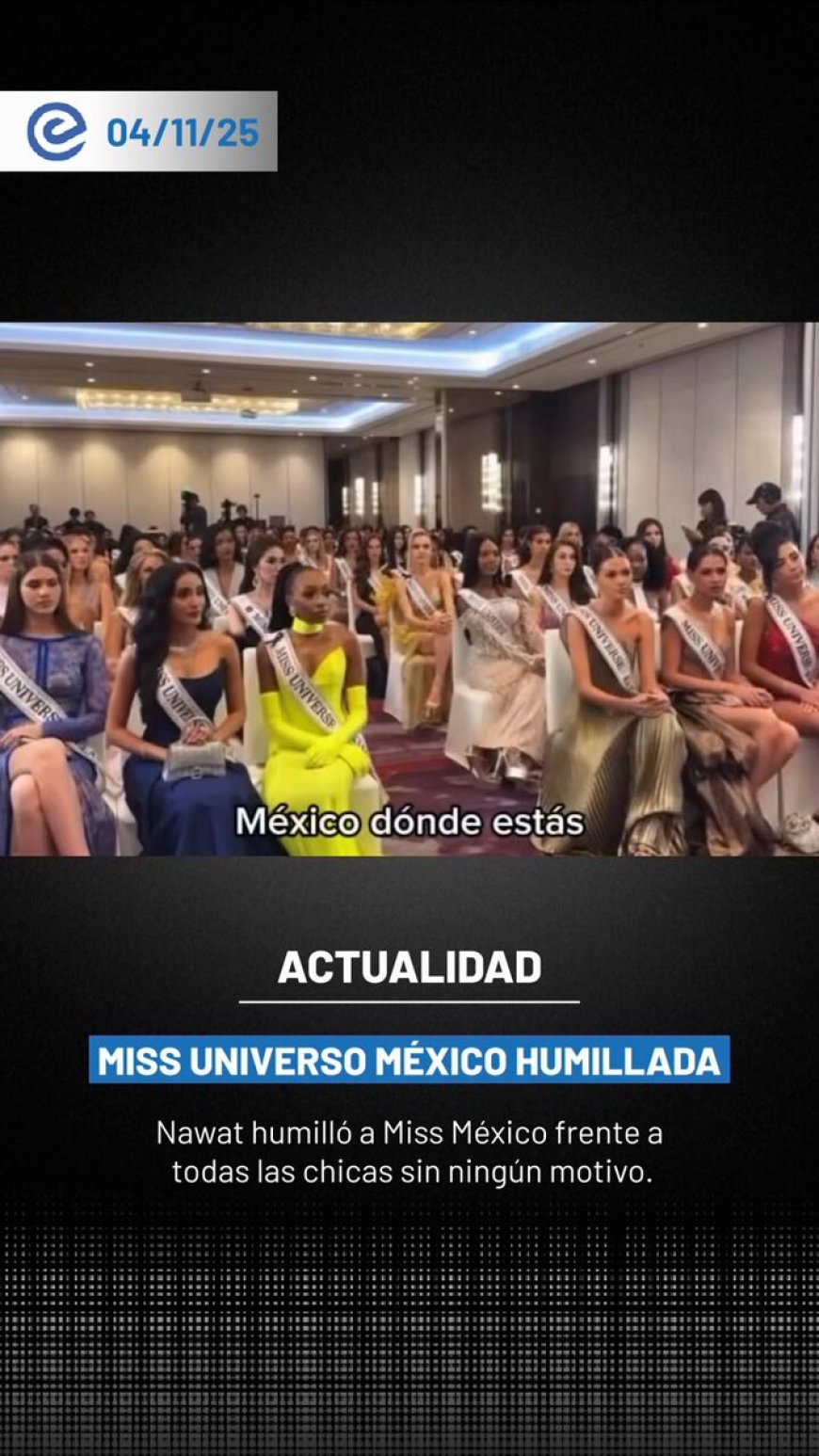 Humillación en Miss Universe 2025: Director reprende públicamente a Miss México