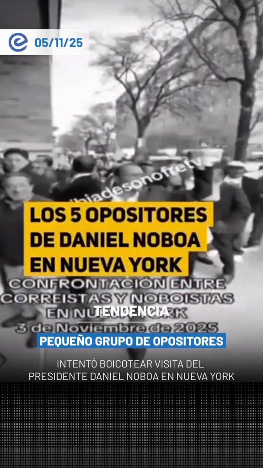 Daniel Noboa Cumple Agenda en Queens Pese a Protestas Minoritarias