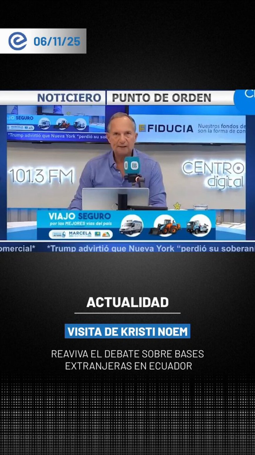 🔵 Kristi Noem recorre Manta y Salinas en un momento decisivo para Ecuador. Su presencia reabre un debate histórico: ¿cómo equilibrar la cooperación internacional con la soberanía nacional?