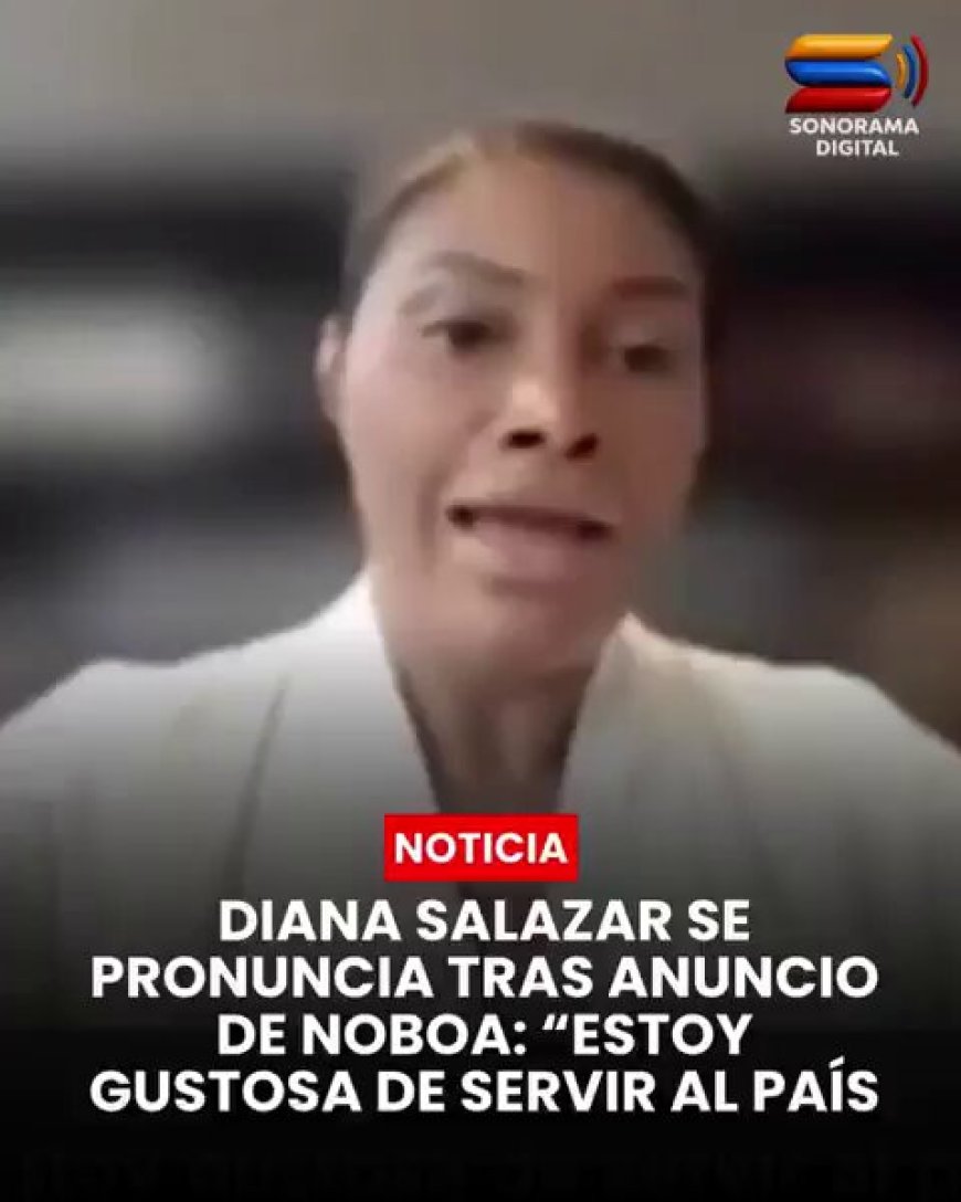 La ex fiscal general del Estado, Diana Salazar, expresó estar gustosa de haber aceptado una eventual candidatura a la Asamblea Constituyente, cuya creación se decidirá en la Consulta Popular de este domingo. Las declaraciones fueron dadas en una entrevista difundida por @SonoramaEc, donde la funcionaria aseguró que su participación dependerá del resultado del proceso ciudadano y de la decisión final del país en las urnas.