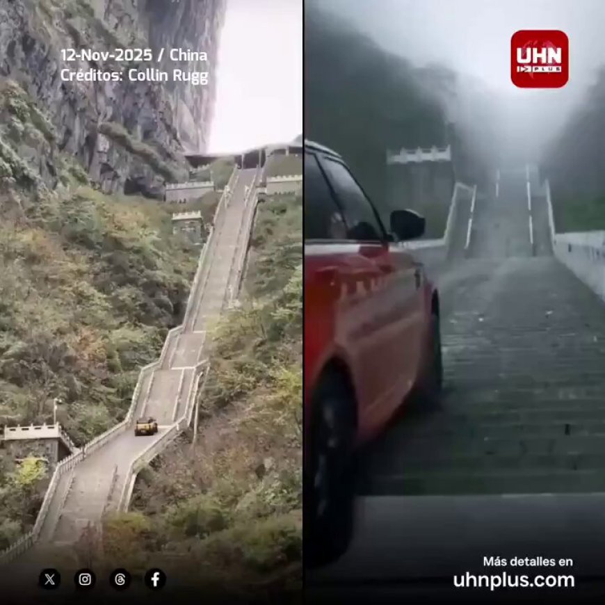 Chery falla intento en Tianmen Mountain: Vehículo se estrella en demostración