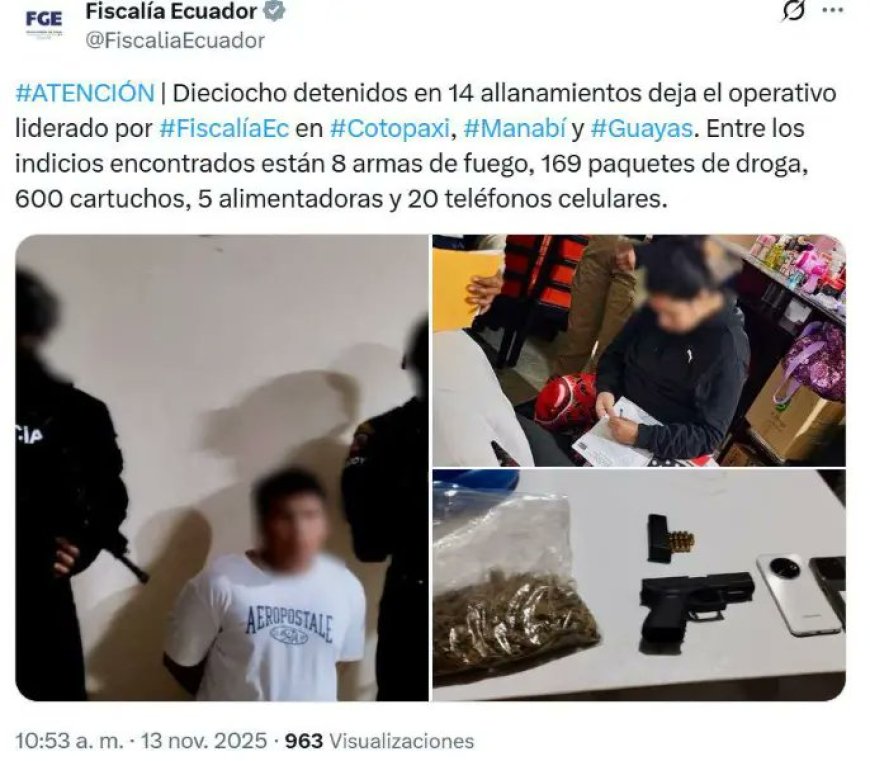 Caen 18 presuntos miembros de Los Lobos vinculados a 40 asesinatos