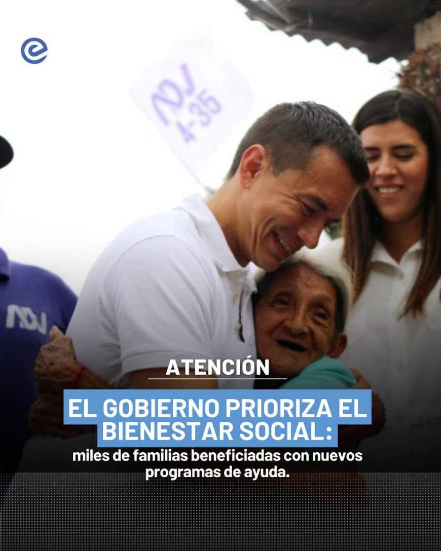 🔵 Con políticas centradas en las personas, el Gobierno de Daniel Noboa refuerza su compromiso con el sector social, brindando becas y oportunidades a jóvenes y familias que buscan un mejor futuro.