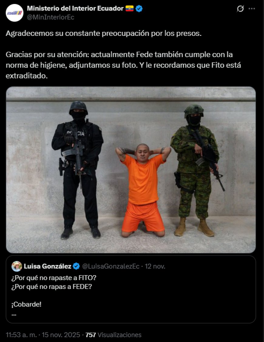 Traslado de 'Fede' a la Cárcel del Encuentro genera controversia política