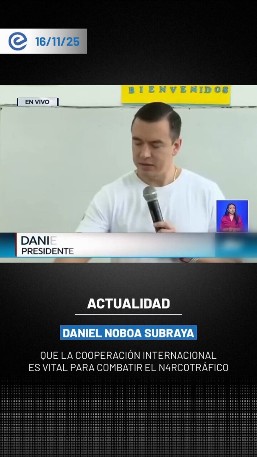 Daniel Noboa vota en Olón y destaca captura de alias Pipo
