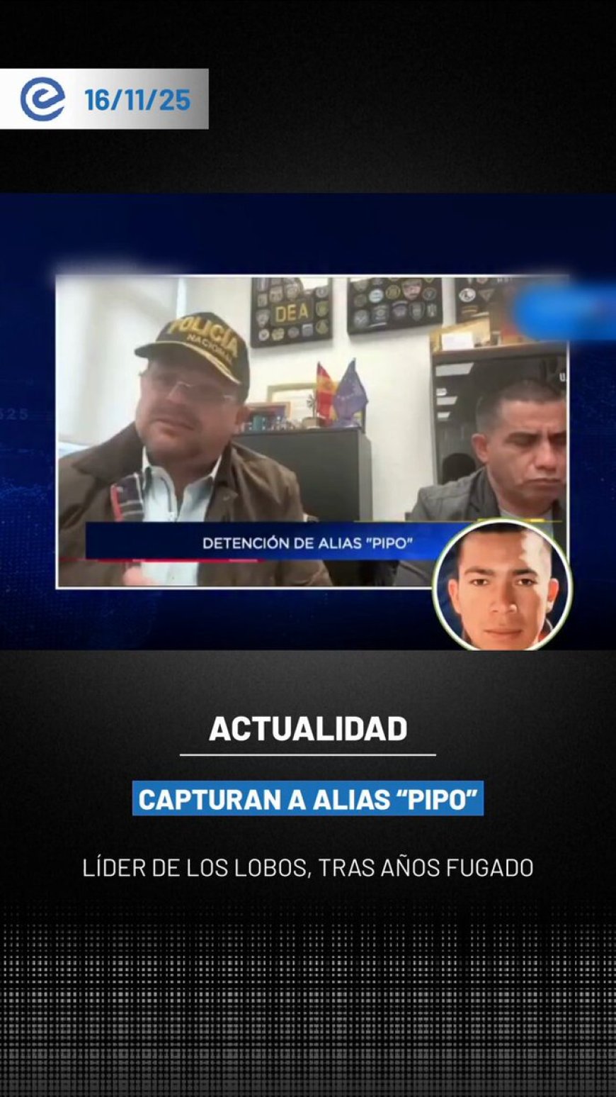 🔵 Alias Pipo, responsable de más de 400 muertes y considerado uno de los criminales más peligrosos del país, fue ubicado en España luego de someterse a siete cirugías y usar pasaportes falsos.