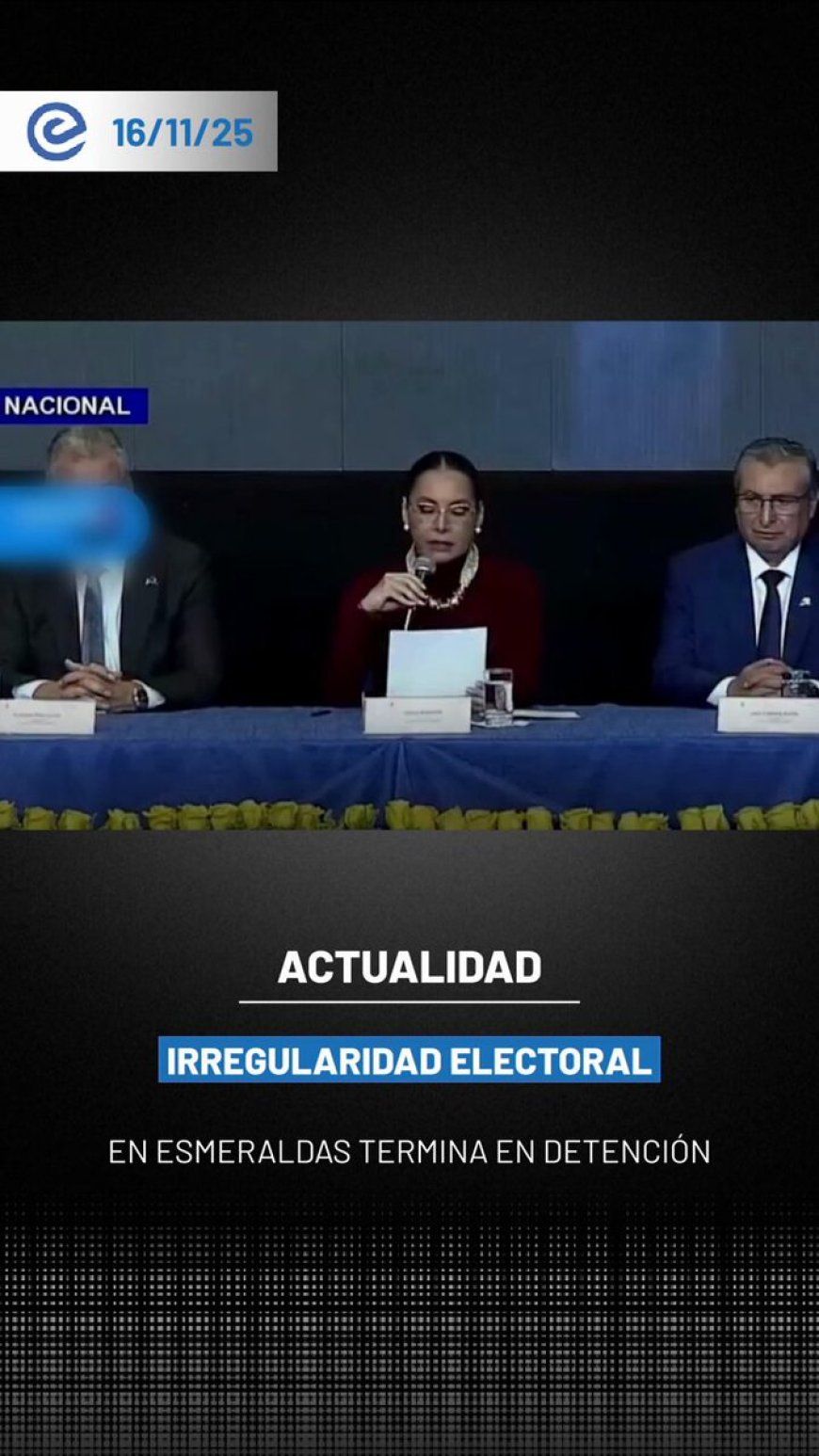 Presidente de mesa detenido en Muisne por sustracción de papeletas