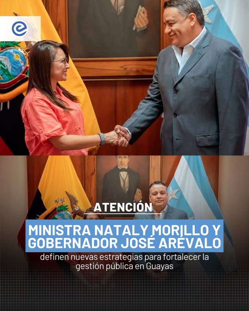 Nataly Morillo y José Arévalo Santana coordinan acciones de seguridad en Guayas