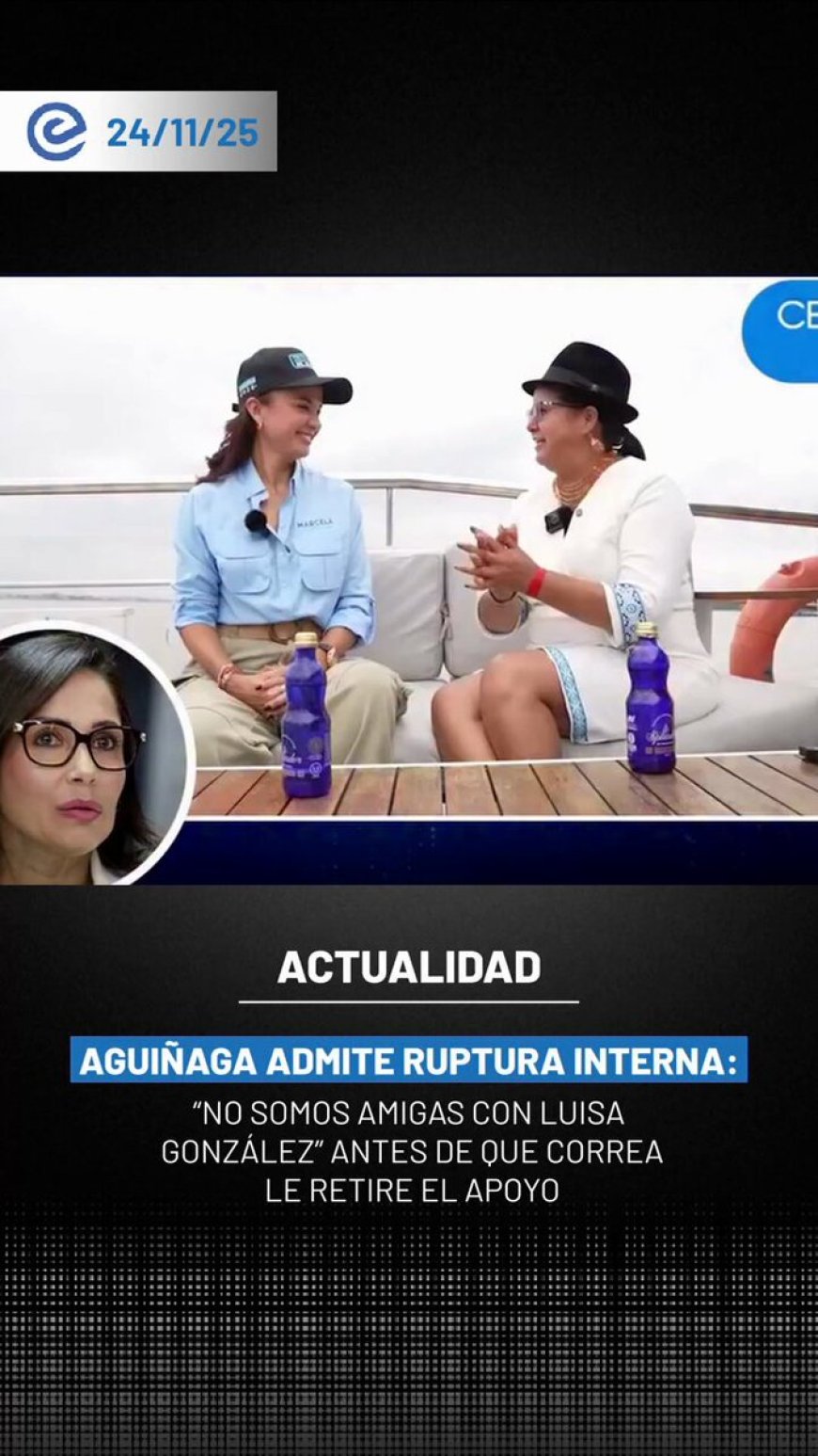 Tensiones en el correísmo: Aguiñaga y González revelan diferencias