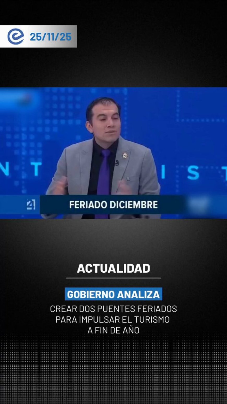Gobierno evalúa feriados puente para cerrar 2025