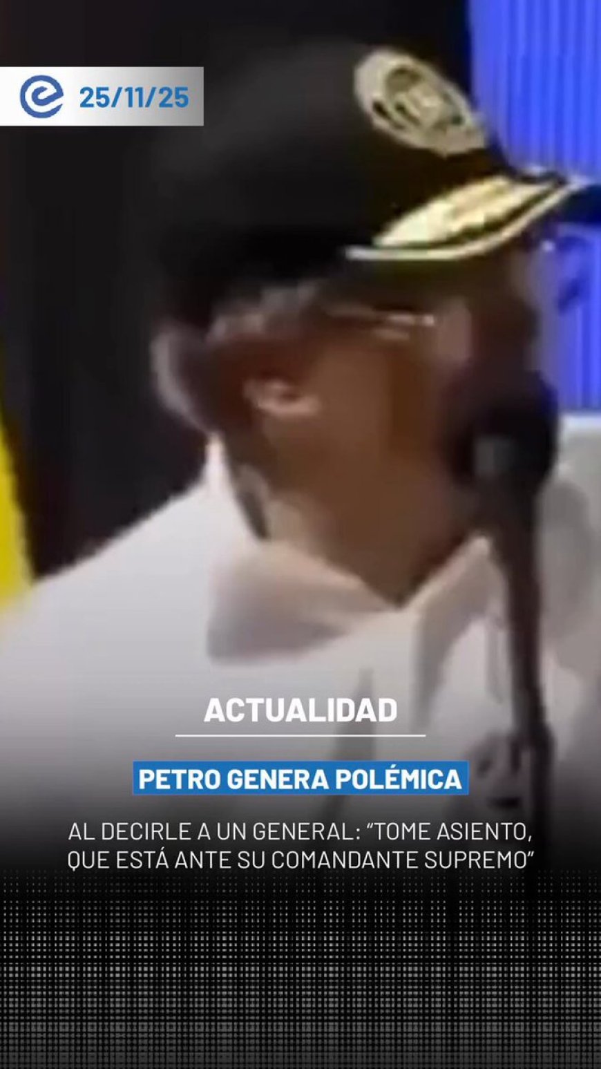Polémica por saludo de Petro a general de Policía: "Está ante su comandante supremo"