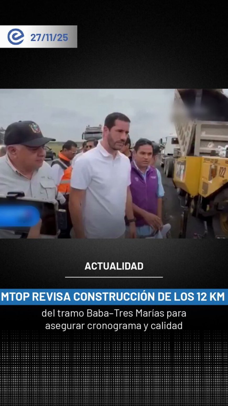 Reconstrucción vial Baba–Tres Marías en marcha