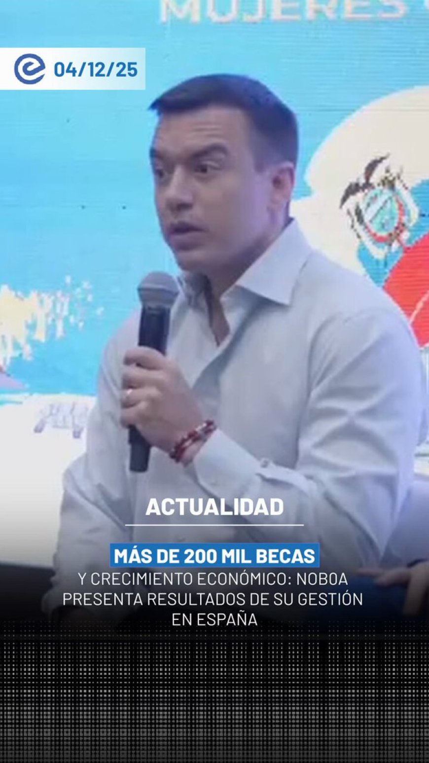 Noboa destaca generación de empleo y crecimiento económico en reunión con la diáspora en Madrid