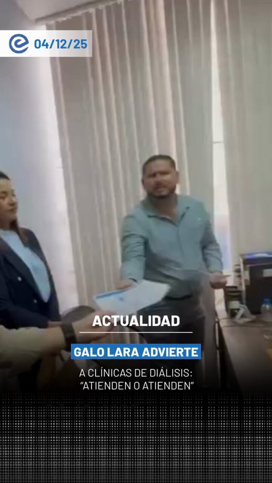 Gobernador de Los Ríos advierte a clínicas de diálisis sobre atención del IESS