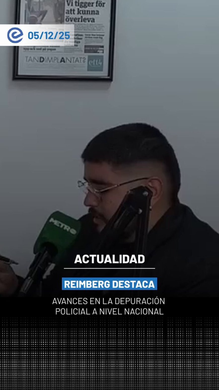 🔵 John Reimberg señaló en una entrevista con diario METRO que la Policía Nacional atraviesa un proceso de depuración interna, enfocado en reforzar la transparencia institucional.