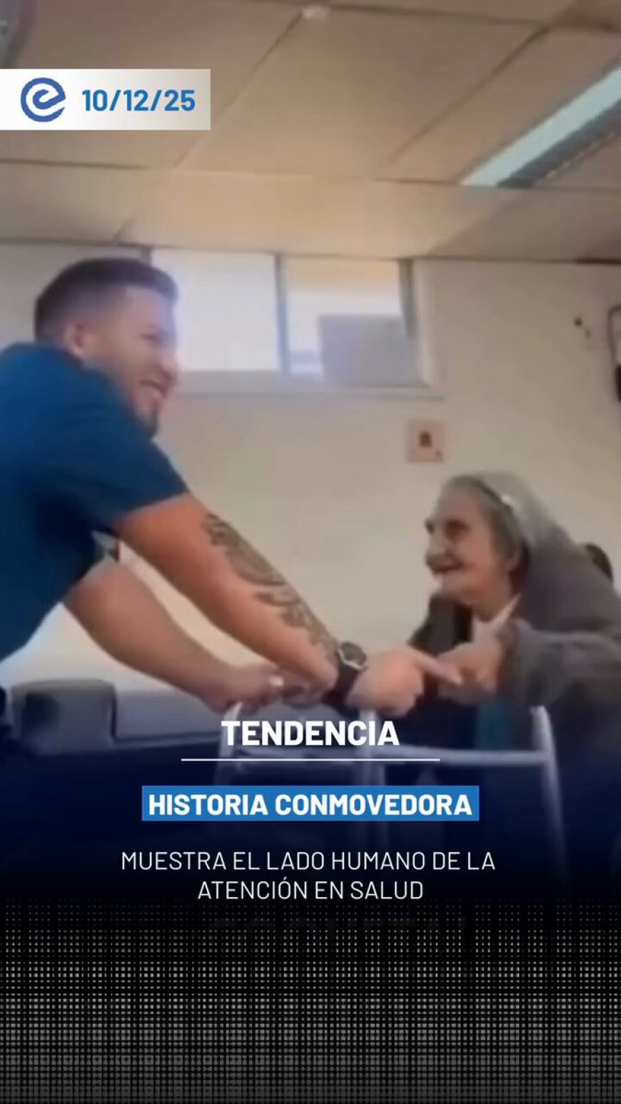 🔵 Un fisioterapeuta encontró una forma inesperada de motivación: su paciente celebra cada movimiento exitoso con un beso en la mejilla, transformando la terapia en un espacio lleno de ternura y constancia.