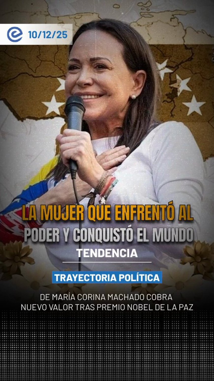 🔵 María Corina Machado, líder emblemática de la oposición venezolana y Nobel de la Paz 2025, mantiene su influencia política intacta, incluso desde la clandestinidad tras denunciar fraude electoral.