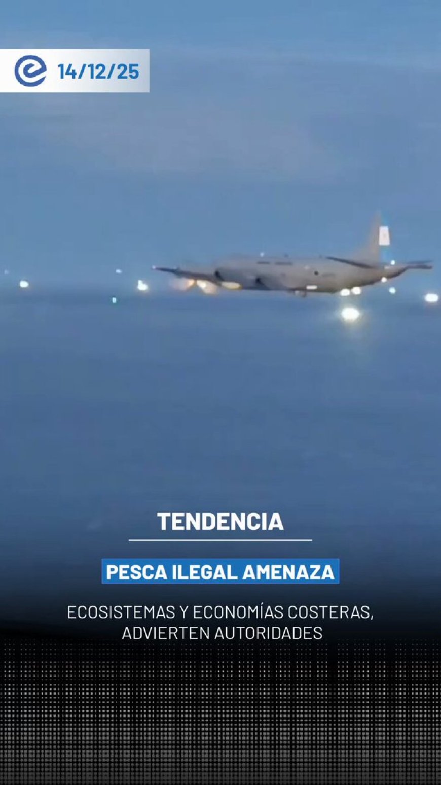 🔵Durante un operativo de vigilancia, aeronaves P-3 Orion y C-12 Huron, junto a las corbetas ARA Robinson y ARA Espora, detectaron 380 buques pesqueros operando en las inmediaciones de la milla 200.