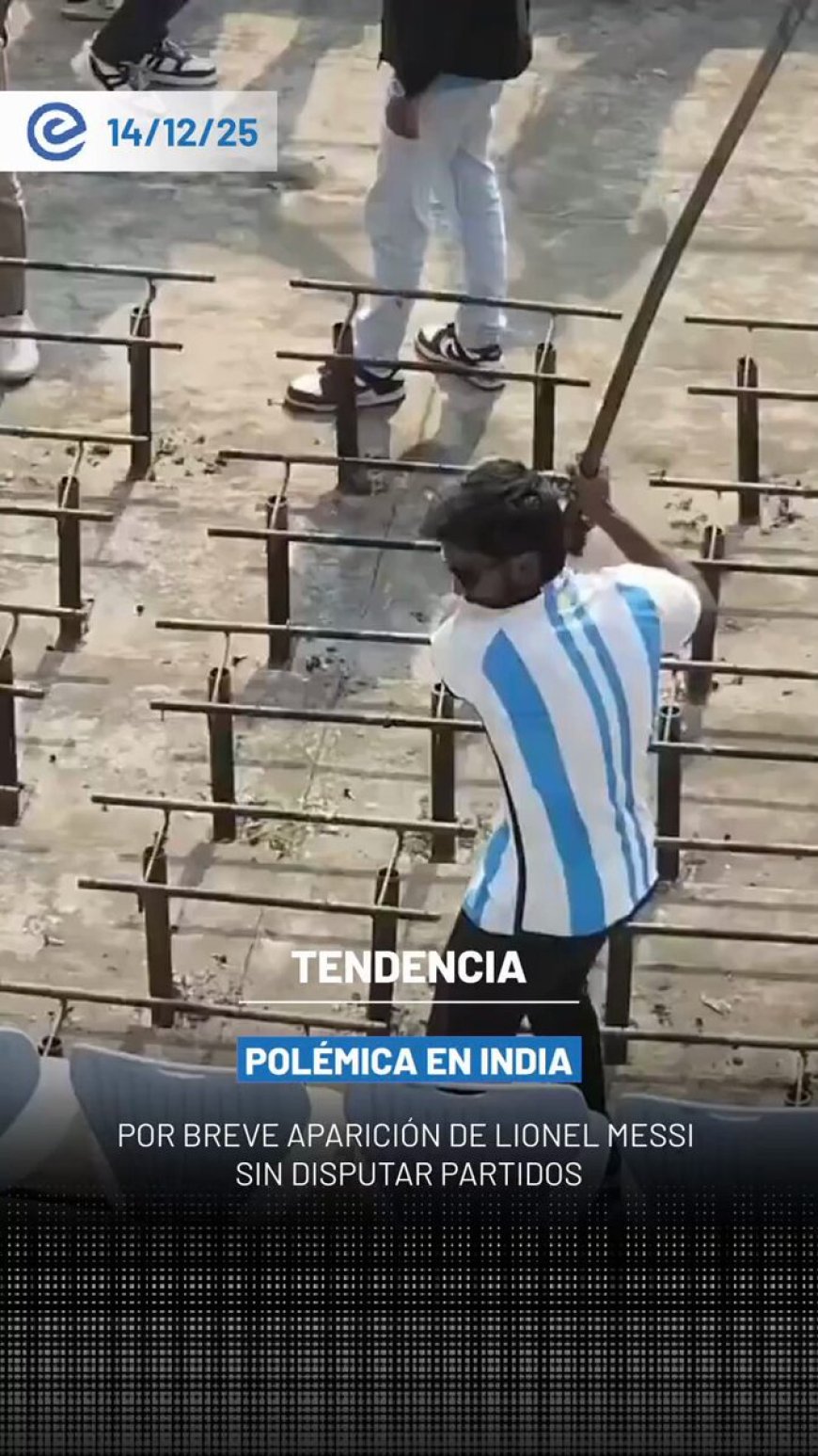 🔵La llegada de Lionel Messi a la India generó polémica en el estadio Salt Lake, tras confirmarse que el futbolista no disputaría ningún partido.