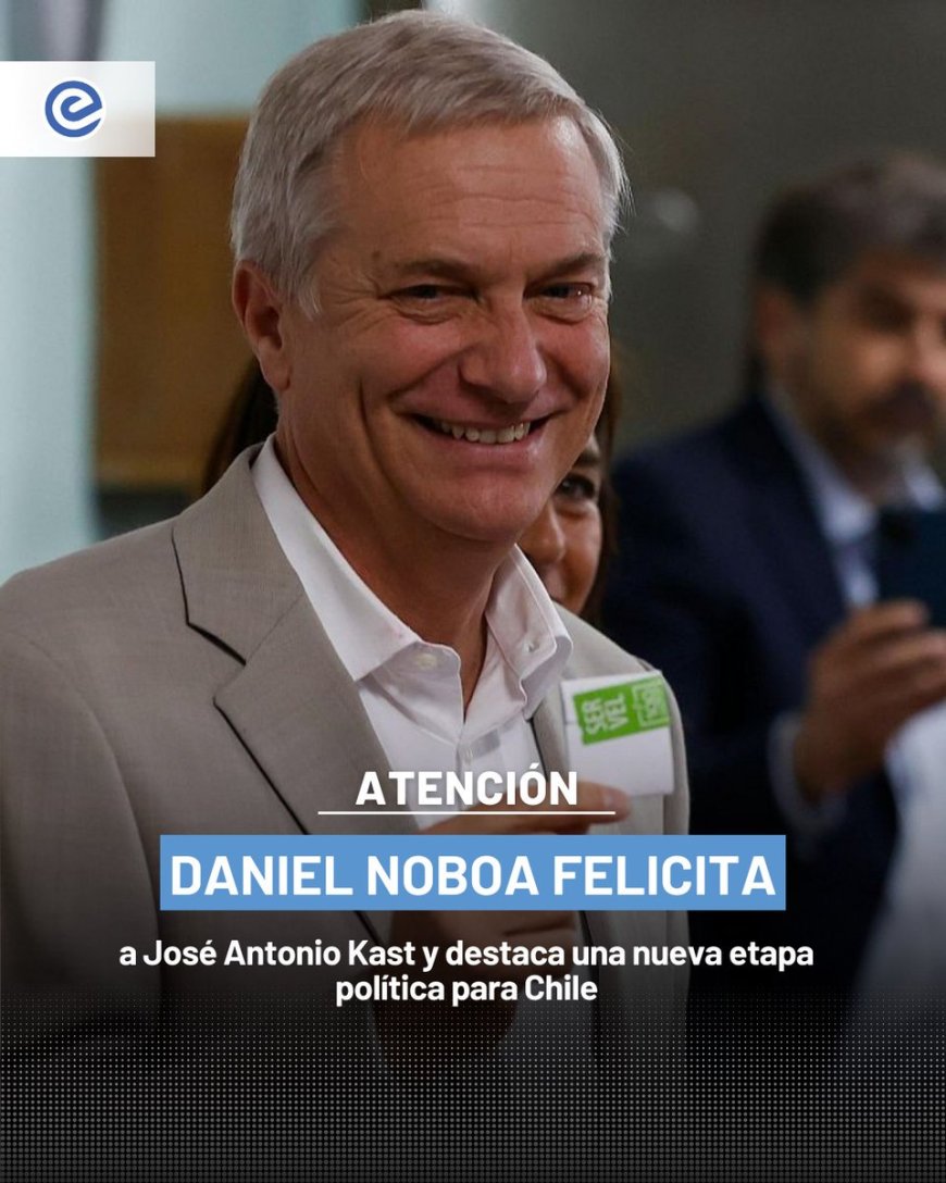 🔵 El presidente Daniel Noboa felicitó a José Antonio Kast por su triunfo electoral y aseguró que su llegada al poder marca una nueva etapa para Chile y la región.