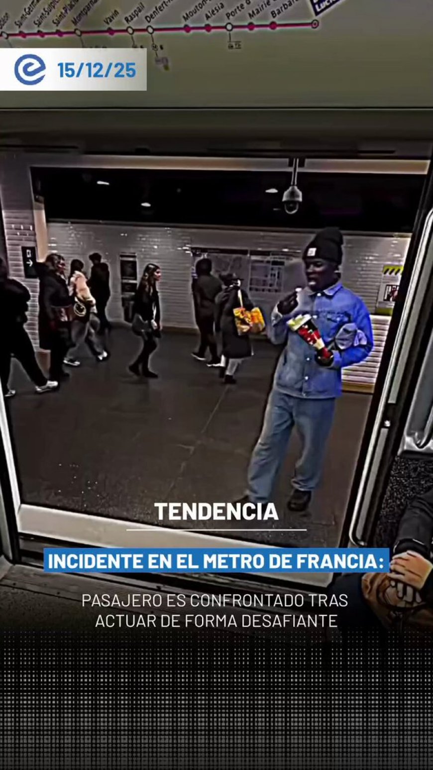 🔵 Incidente en el metro de Francia queda registrado en video