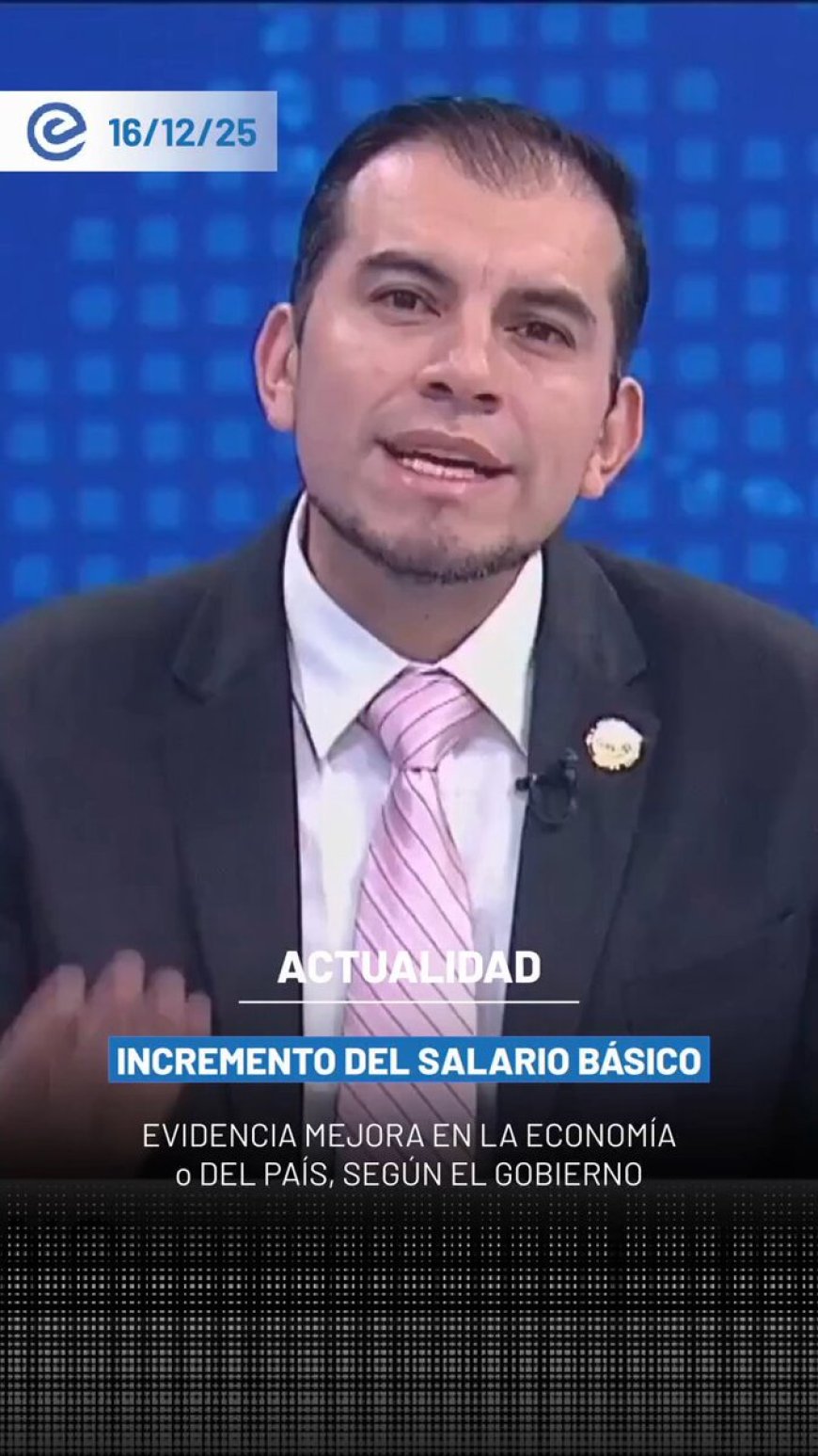 🔵 El Consejo Nacional de Trabajo y Salarios fijó el Salario Básico Unificado para 2026 en USD 482, tras una negociación entre Gobierno, empleadores y trabajadores, lo que representa un aumento de USD 12 frente al salario vigente de USD 470.