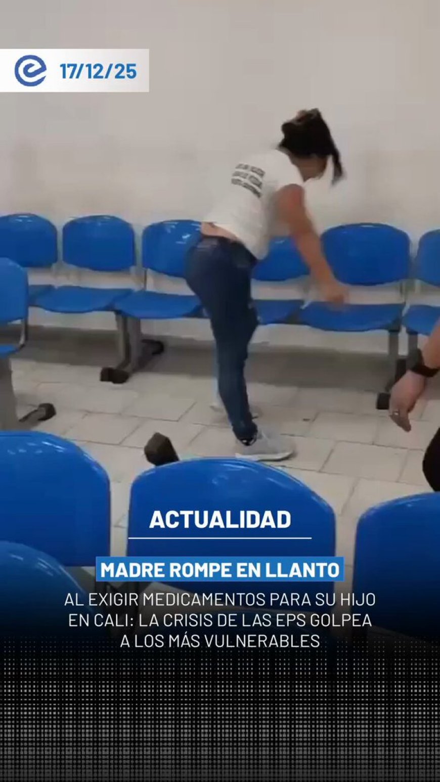 🔵 Una madre protagonizó una escena de profunda desesperación en Cali, Colombia, al clamar por medicamentos para su hijo con parálisis cerebral y una enfermedad rara, en medio de gritos y llanto.