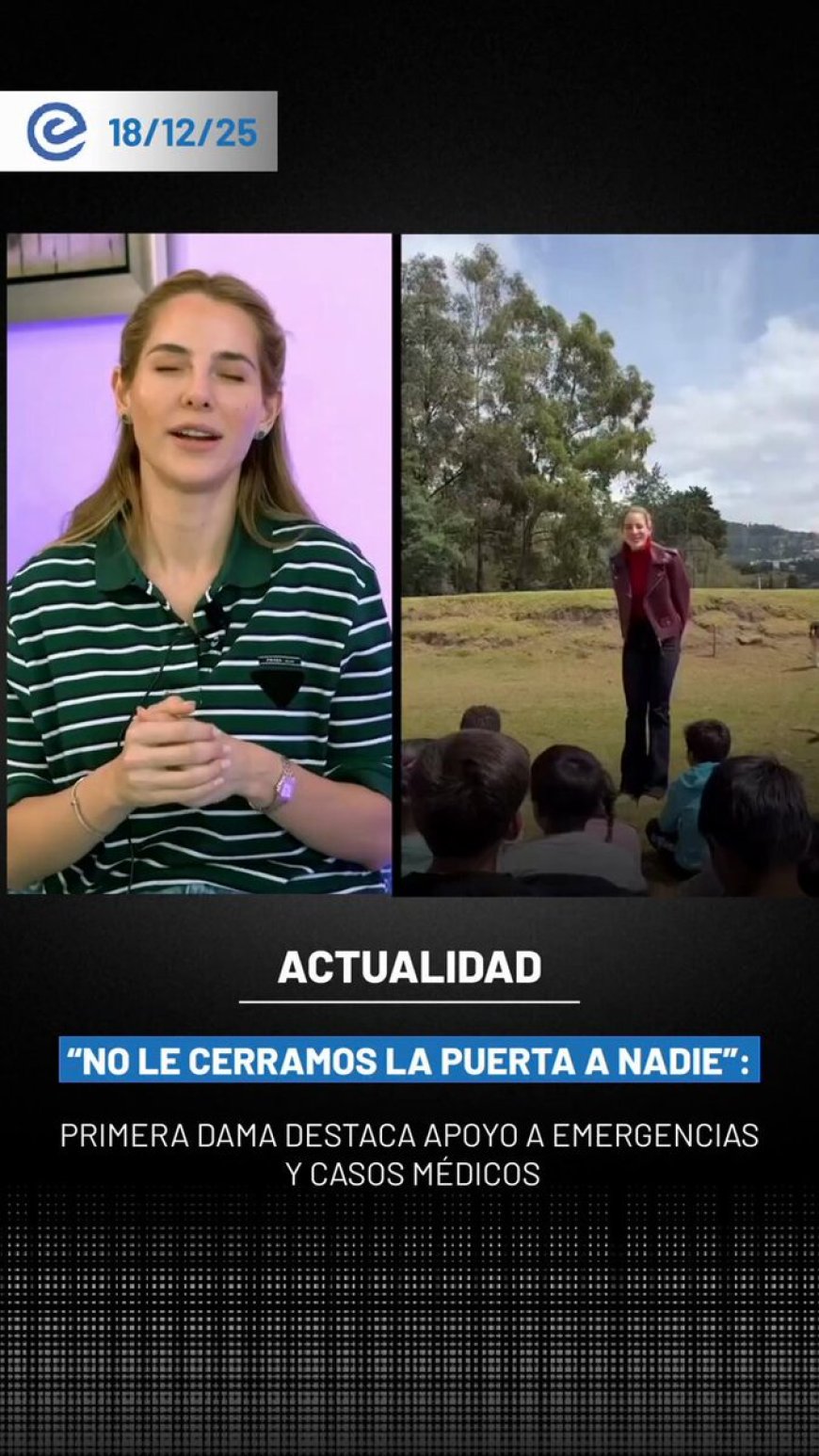 🔵 La primera dama Lavinia Valbonesi aseguró que la fundación que lidera atiende todas las solicitudes de ayuda que recibe, sin excluir a ningún sector, y ha intervenido en emergencias médicas, invernales y trasplantes dentro y fuera del país.