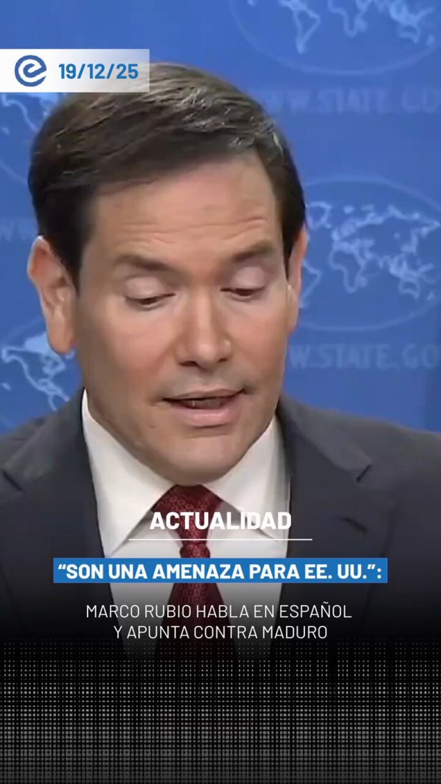 🔵El senador Marco Rubio afirmó que el régimen de Nicolás Maduro coopera con redes de narcotráfico y grupos considerados terroristas, lo que —según dijo— representa una amenaza directa para la seguridad de Estados Unidos.