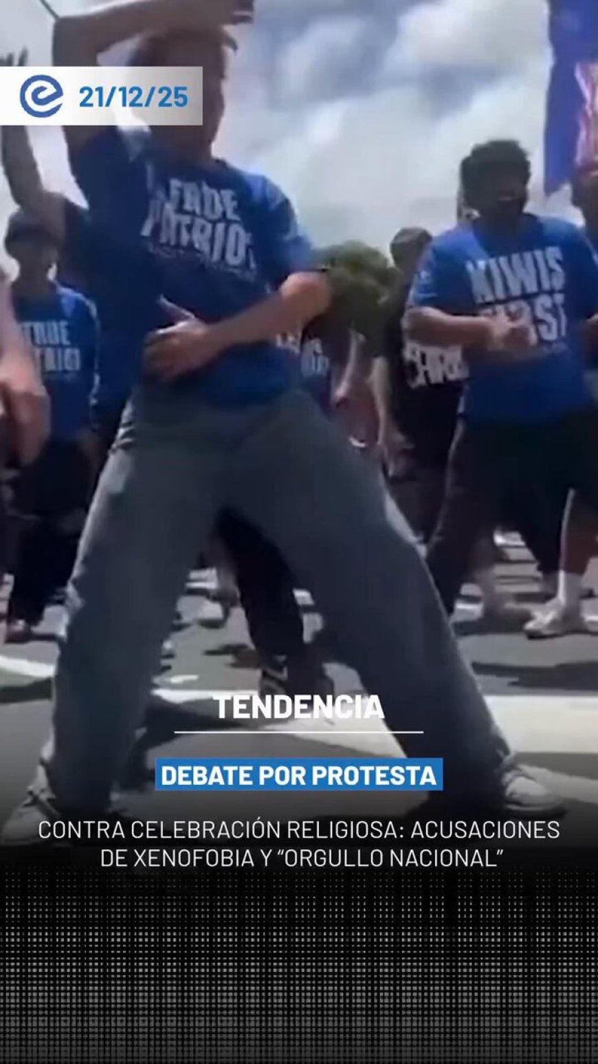 🔵 Un grupo cristiano realizó un haka para intentar bloquear un desfile religioso de la comunidad india sij en Nueva Zelanda, generando tensión en plena vía pública.