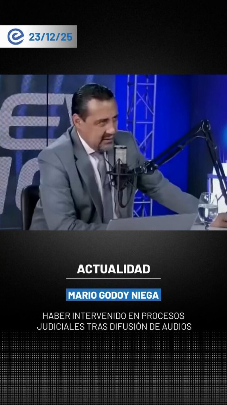 🔵 El presidente del Consejo de la Judicatura, Mario Godoy, negó haber solicitado a terceros que intervengan ante operadores de justicia tras la difusión de audios en redes sociales.