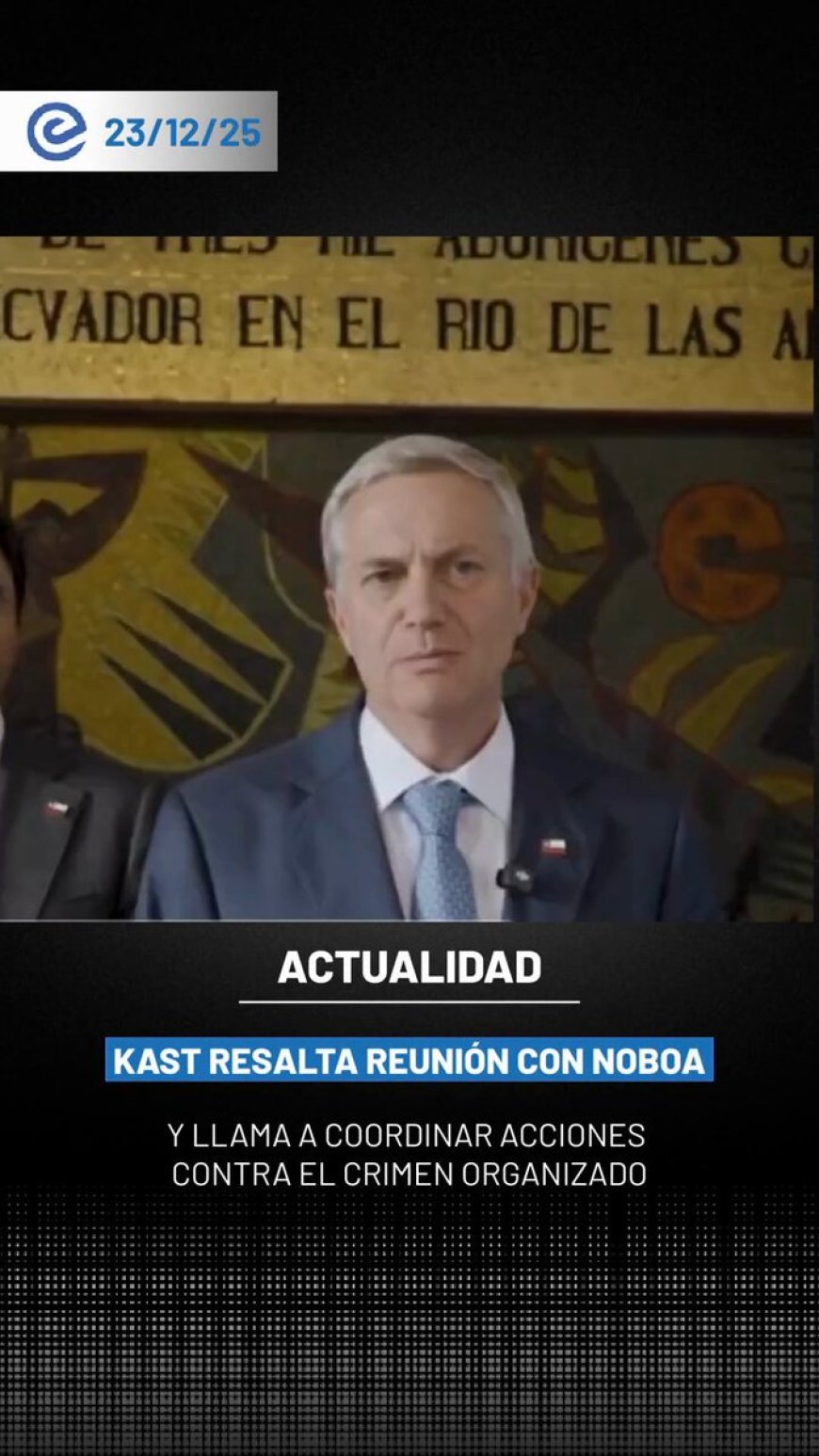 🔵 Durante la reunión entre Daniel Noboa y José Antonio Kast se analizaron desafíos comunes relacionados con migración, crimen organizado y amenazas transnacionales.
