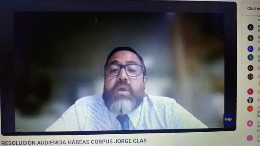 Se negó el habeas corpus solicitado por @JorgeGlas. Juez resolvió que el exvicepresidente continúe recluido en la Cárcel del Encuentro.