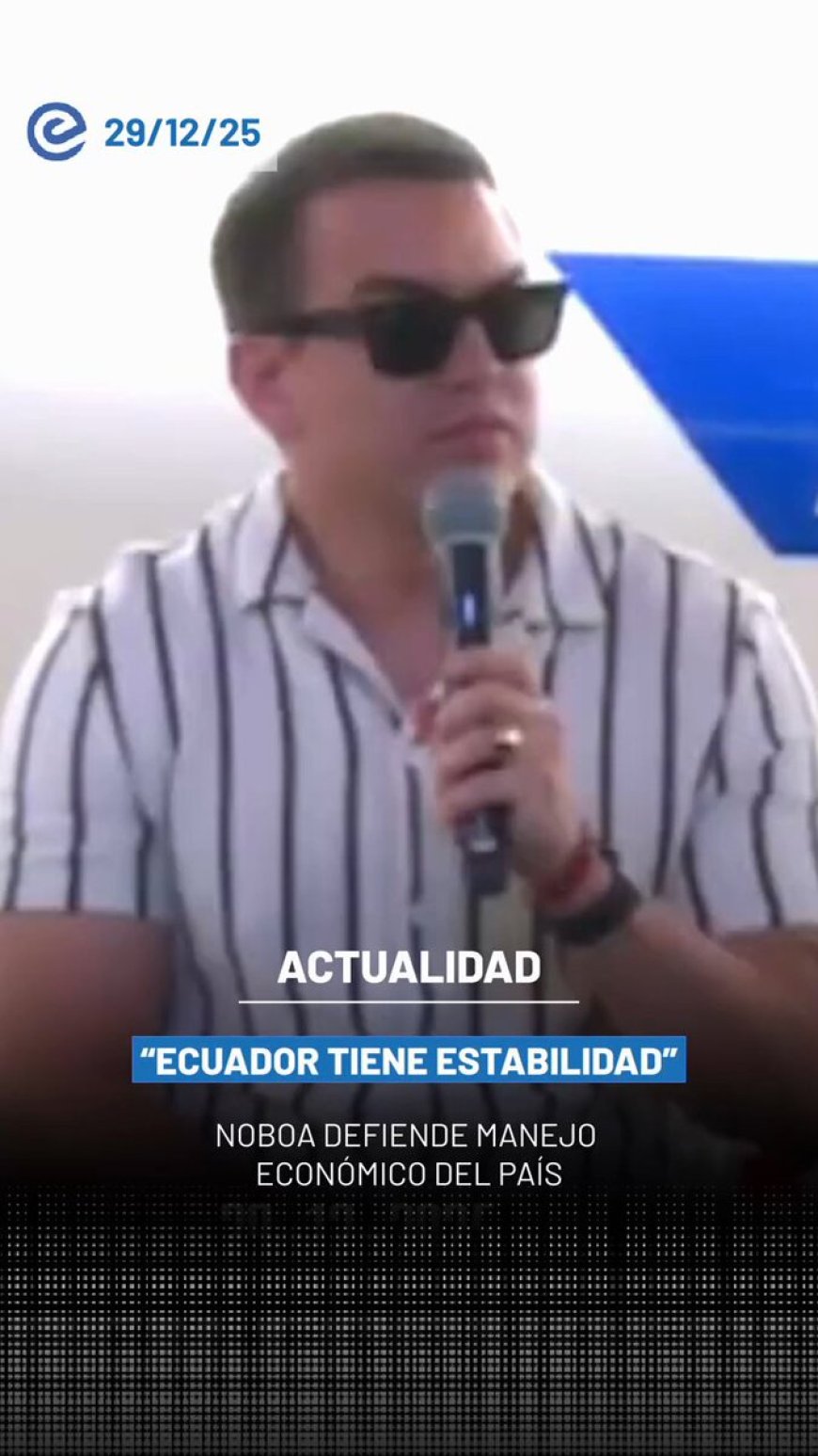 🔵 Daniel Noboa aseguró que el orden económico y financiero alcanzado por Ecuador ha generado mayor estabilidad, lo que permite al Gobierno responder con más eficacia a las necesidades de la ciudadanía.