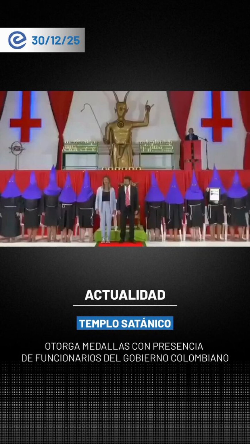 🔵 Un templo satánico en Colombia realizó un evento en el que participaron funcionarios del gobierno de Gustavo Petro, donde se entregaron medallas a miembros de alto rango de esta corriente religiosa.