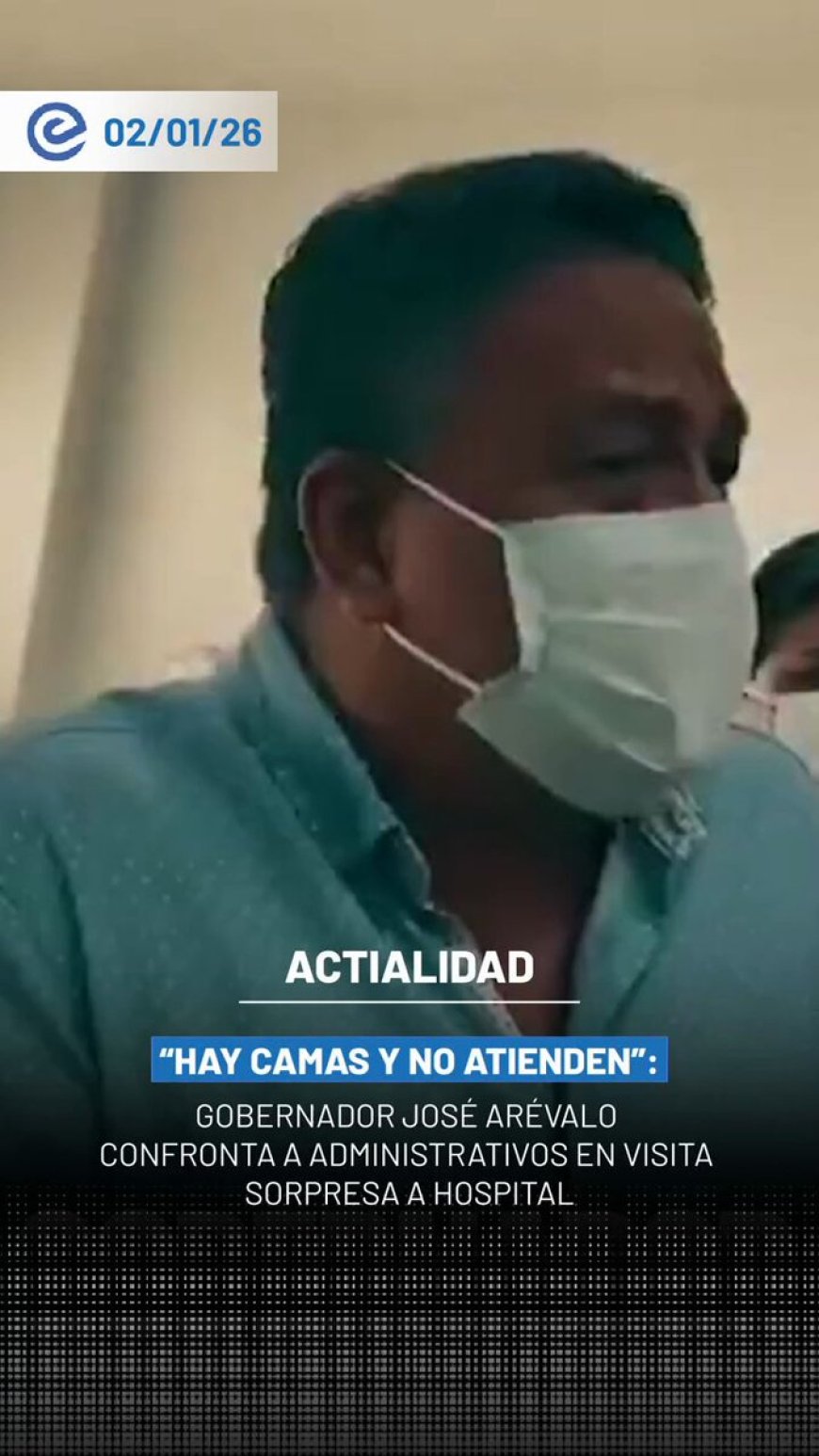 🔵 El gobernador del Guayas, José Arévalo, realizó una visita sin previo aviso al Hospital Teodoro Maldonado Carbo tras denuncias de pacientes por falta de atención médica.