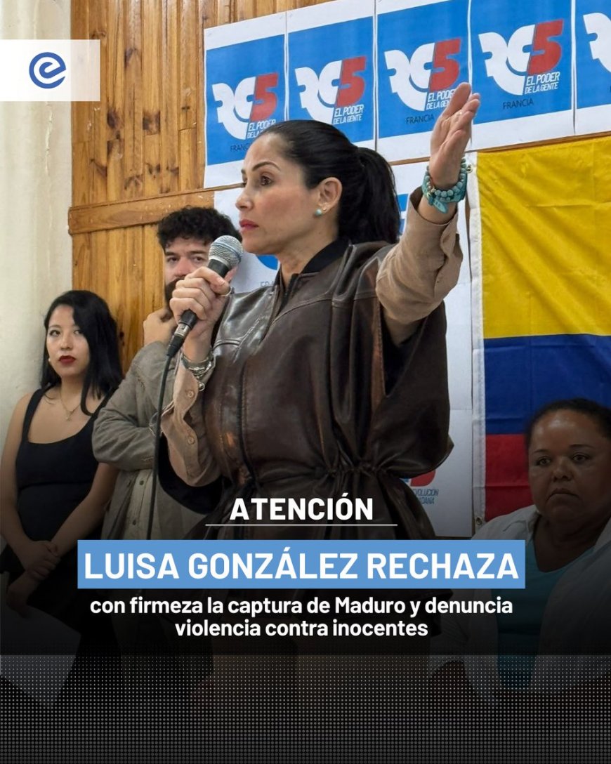 🔵 Luisa González advirtió sobre un “Plan Cóndor del siglo XXI” en América Latina. La dirigente sostuvo que la ofensiva contra Venezuela responde a intereses políticos, geopolíticos y económicos, y denunció un intento de apropiación forzada de recursos energéticos.