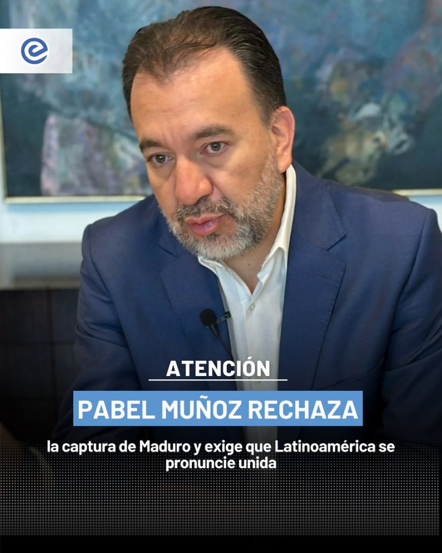 🔵 Pabel Muñoz se pronunció en defensa de Venezuela y rechazó cualquier ataque contra el gobierno de Nicolás Maduro. El alcalde afirmó que las acciones bélicas son inconcebibles y advirtió que este tipo de ofensivas resultan letales para los países de la región.