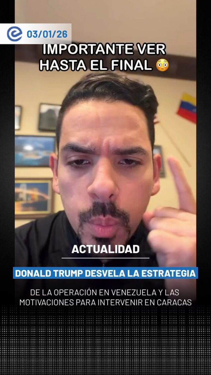🔵 Donald Trump ofreció detalles sobre la operación en Venezuela, explicó las razones que motivaron su decisión y adelantó los próximos pasos. El mandatario aseguró que la acción respondió a consideraciones estratégicas y de seguridad.